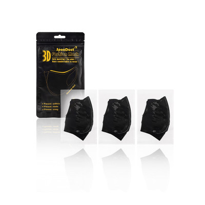 Маски для лица многоразовые PITTA MASK SponDuct BLACK Original, 3 шт. 