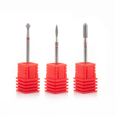 Набор насадок для маникюра и педикюра, 3 шт. ( SET 2 RED)