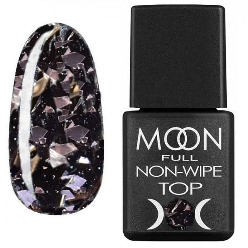 Top Moon Full Leaf Silver Black - топ для гель лака без липкого слоя, 8 мл.