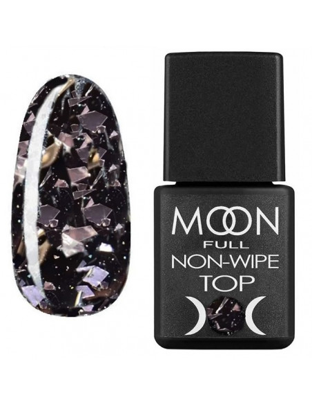 Top Moon Full Leaf Silver Black - топ для гель лака без липкого слоя, 8 мл.