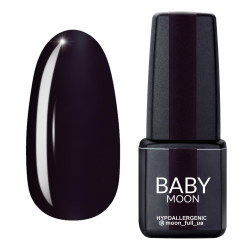 Гель лак BABY Moon Burgundy №001 дымчатый баклажан, 6 мл.