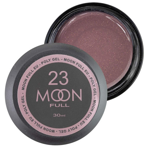 Полигель для наращивания Moon Full Poly Gel №23 бежево-розовый с шиммером, 30 мл.