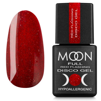 Светоотражающий Disсo Gel Moon Full Red Flashing № FD06, 8 мл.