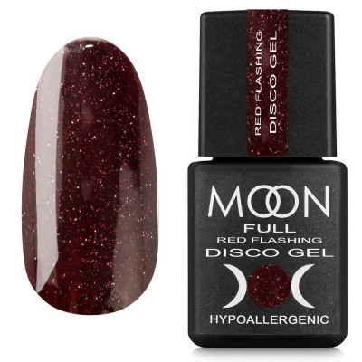 Светоотражающий Disсo Gel Moon Full Red Flashing № FD09, 8 мл.