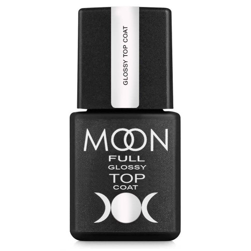 Moon Full Glossy Top Coat - топ для гель лака без липкого слоя, 8 мл.